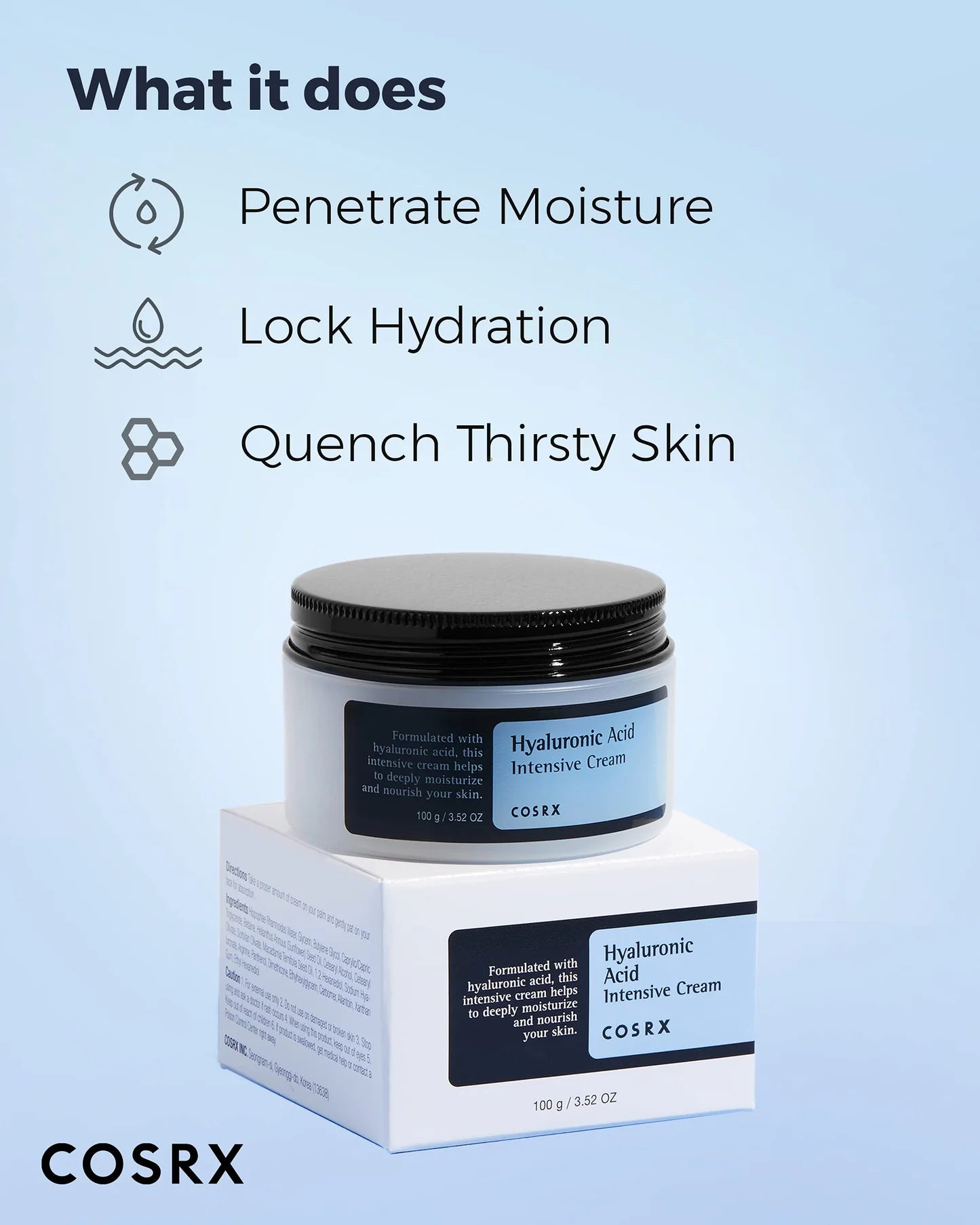 COSRX - Crème intensive à l'acide hyaluronique