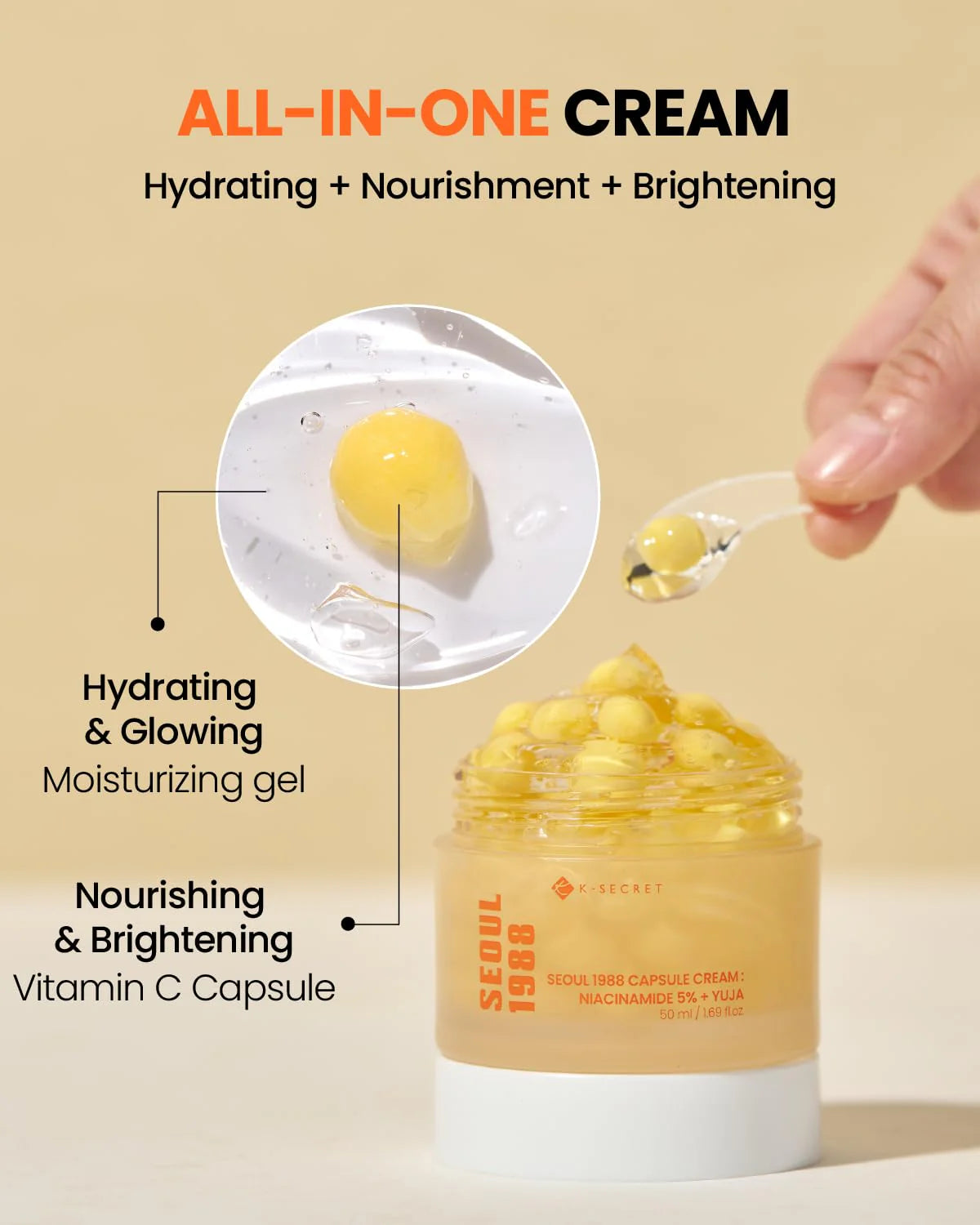 KSECRET - SEOUL 1988 Crème en capsules : Niacinamide 5 % + Yuja 50 ml