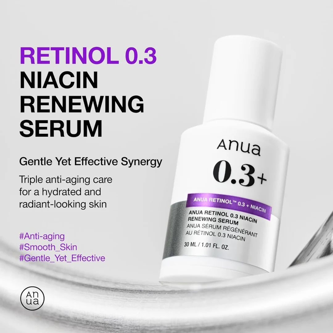 Anua - Retinol 0.3% + Niacin Renewing Serum 2025 Version - 30ml