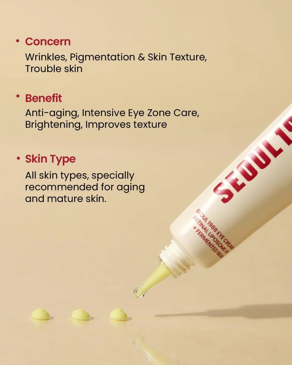 KSECRET - SEOUL 1988 Eye Cream : Retinal Liposome 4% + Fermented Bean 30ml