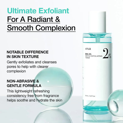 Lotion tonique exfoliante Anua BHA 2 %