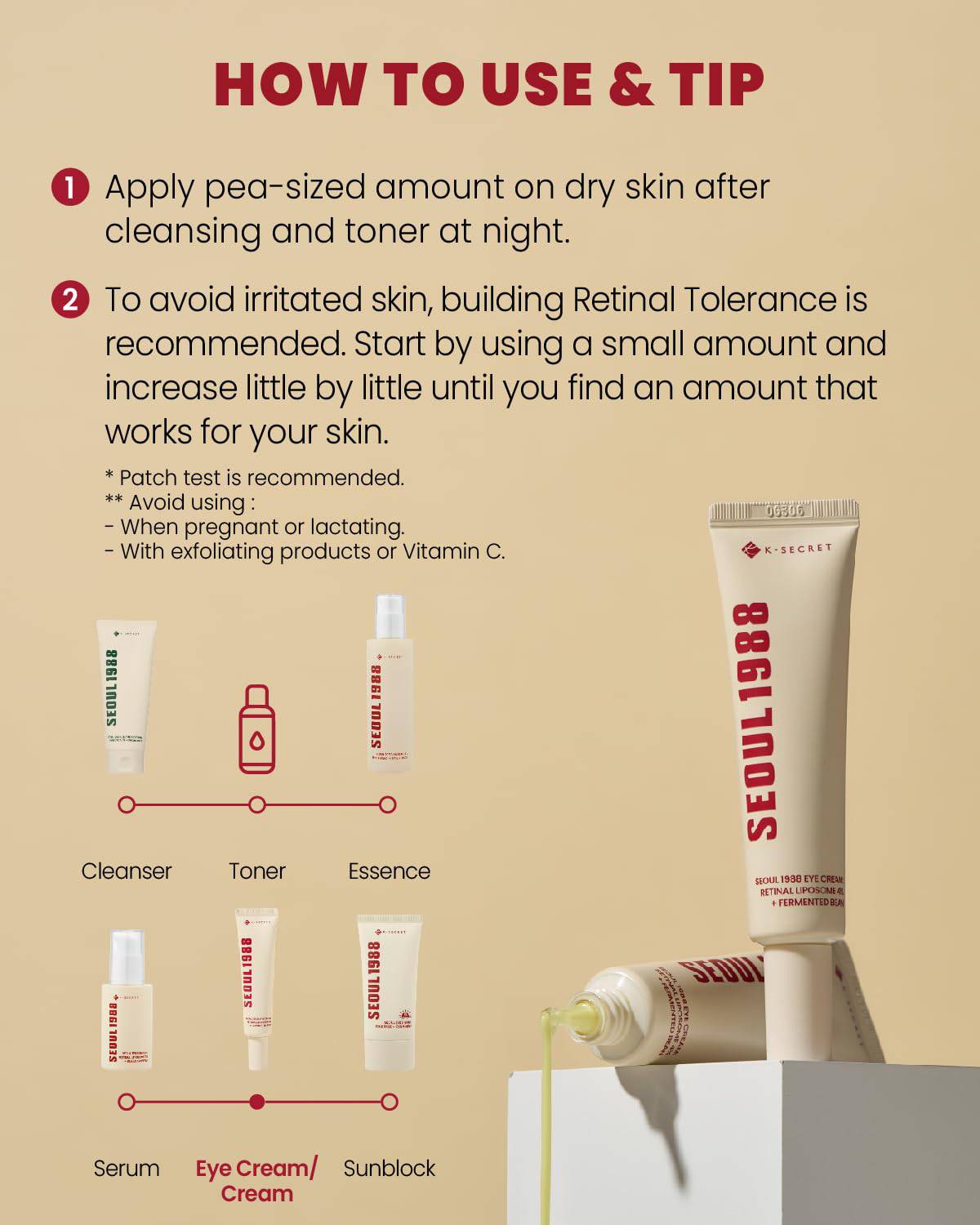 KSECRET - SEOUL 1988 Eye Cream : Retinal Liposome 4% + Fermented Bean 30ml