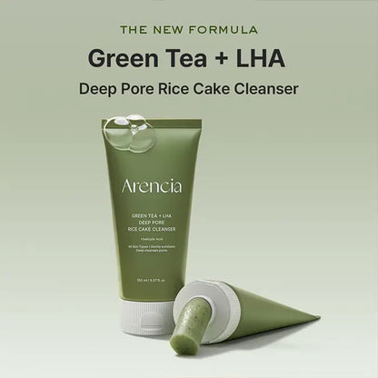 ARENCIA GREEN TEA + LHA DEEP PORE RICE CAKE CLEANSER 150ML