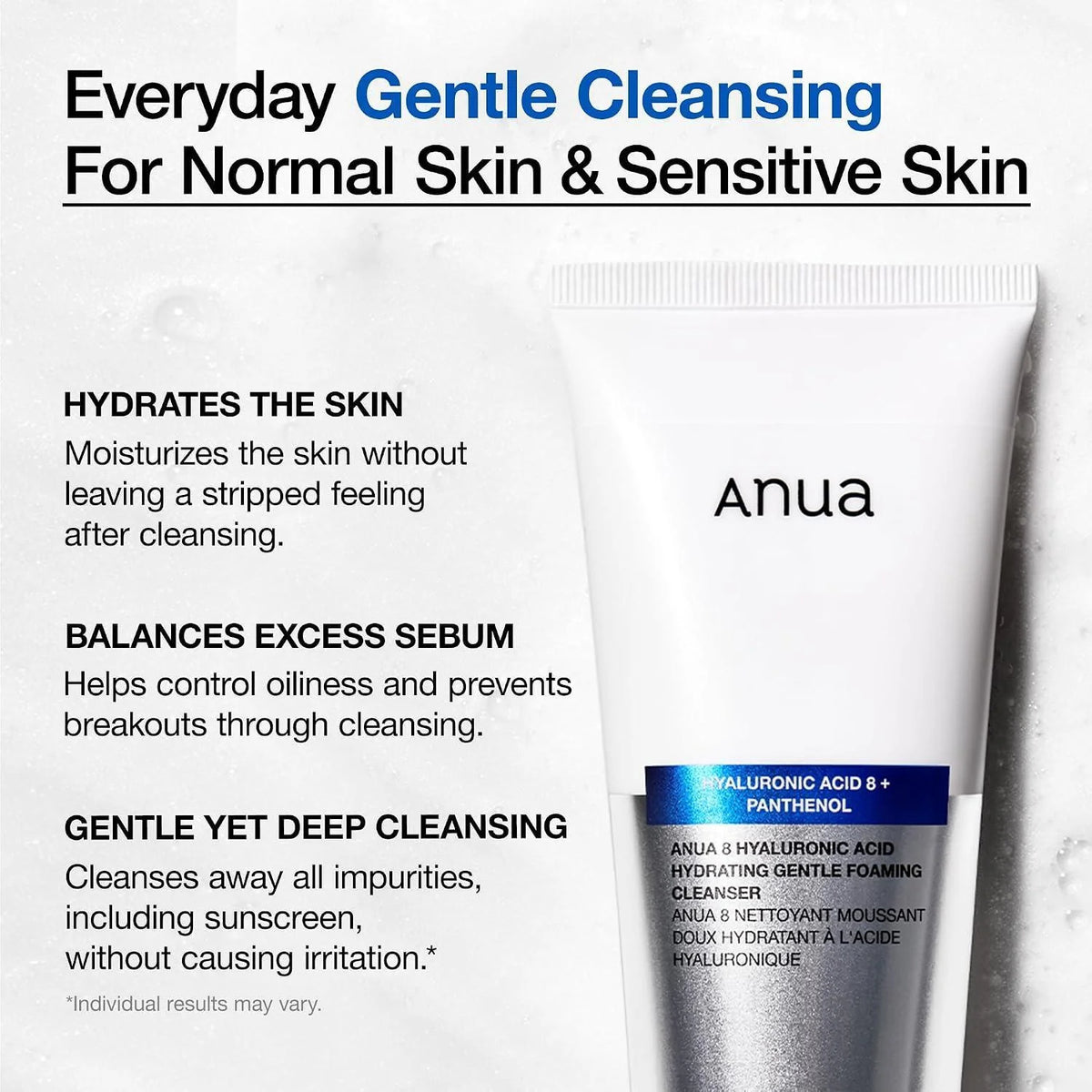 Anua 8 Hyaluronic Acid Moisturizing Gentle Gel Cleanser 150ml