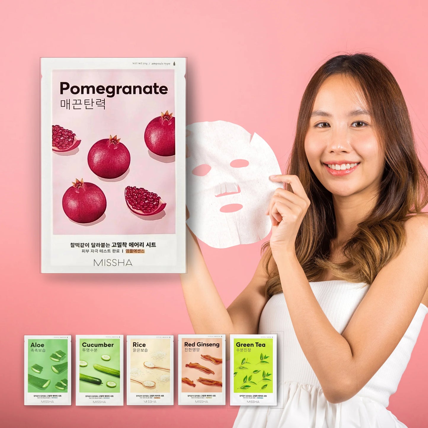 MISSHA - Airy Fit Sheet Mask - Pomegranate