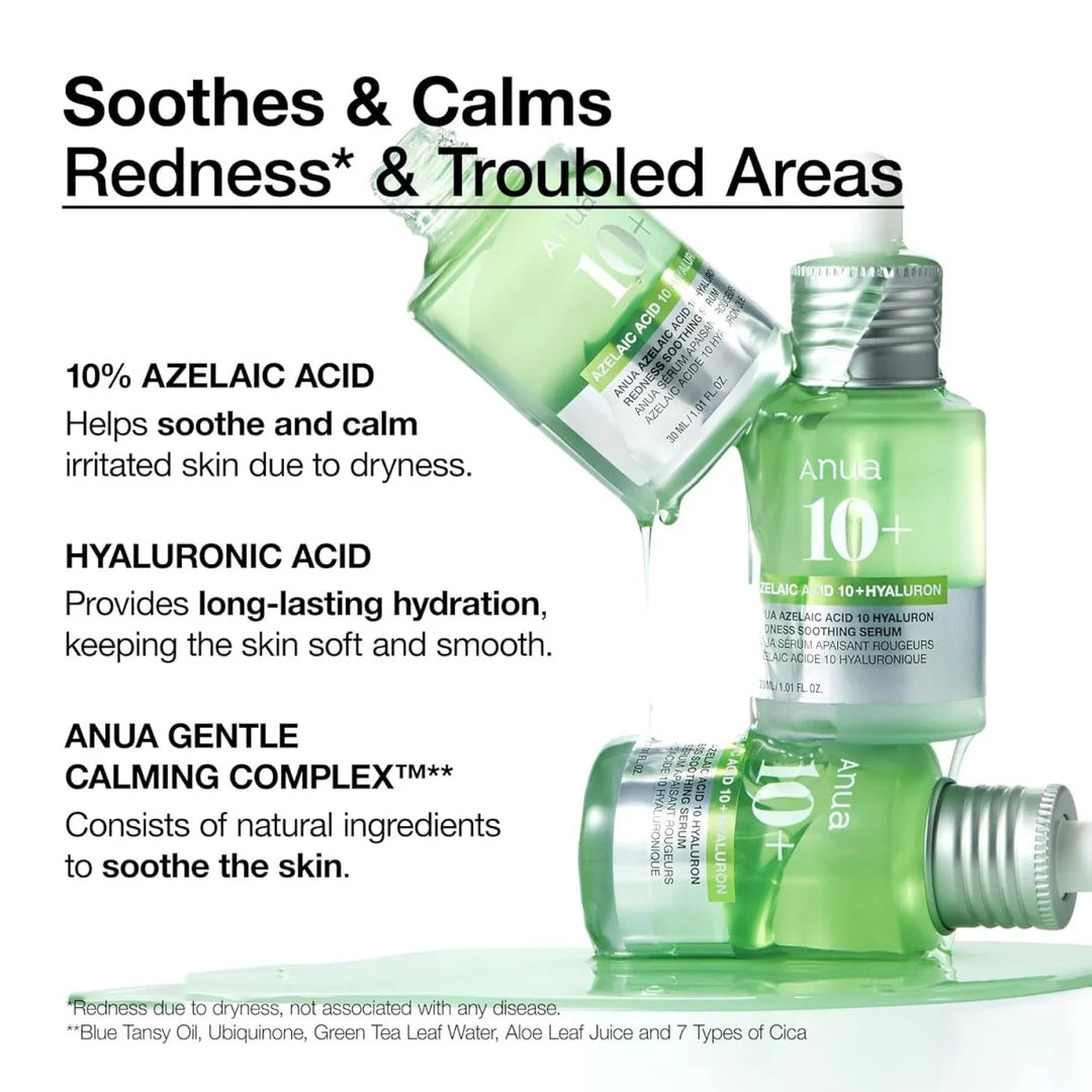 Anua - Azelaic Acid 10 Hyaluron Redness Soothing Serum 30ml