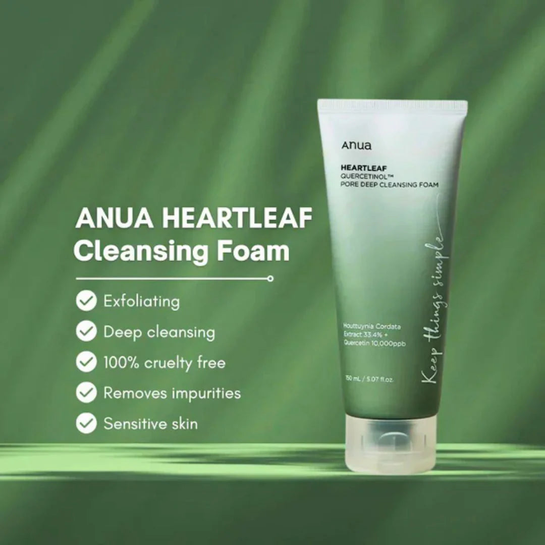 ANUA HEARTLEAF QUERCETINOL PORE DEEP CLEANSING FOAM 150ML