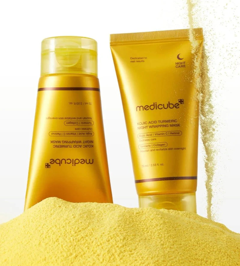 MEDICUBE KOJIC ACID TURMERIC NIGHT WRAPPING MASK 75ML